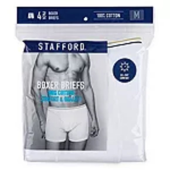Stafford Mens 4 Pack Boxer Briefs - Picture 3 of 4